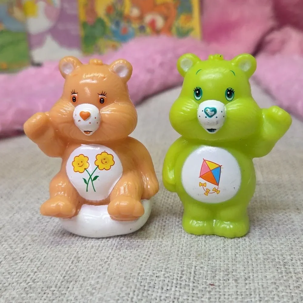 Care Bear costume/pj's 3T-4T vintage stuffed cloth bear books and Dvd 4 Figures‎